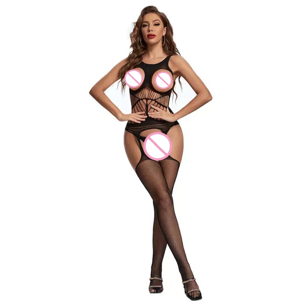 Bodystocking Fishnet - Эротические костюмы: Прозрачные боди без промежности,