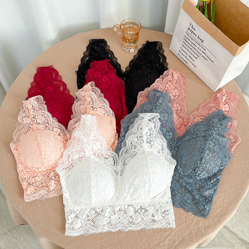 3 шт. женских кружевных топа-б – обзор и цена Bralette Wireless Soft